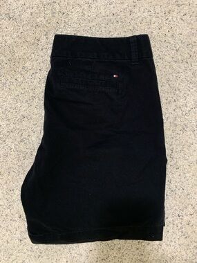 Tommy Hilfiger Black Casual Shorts with Flag Detail